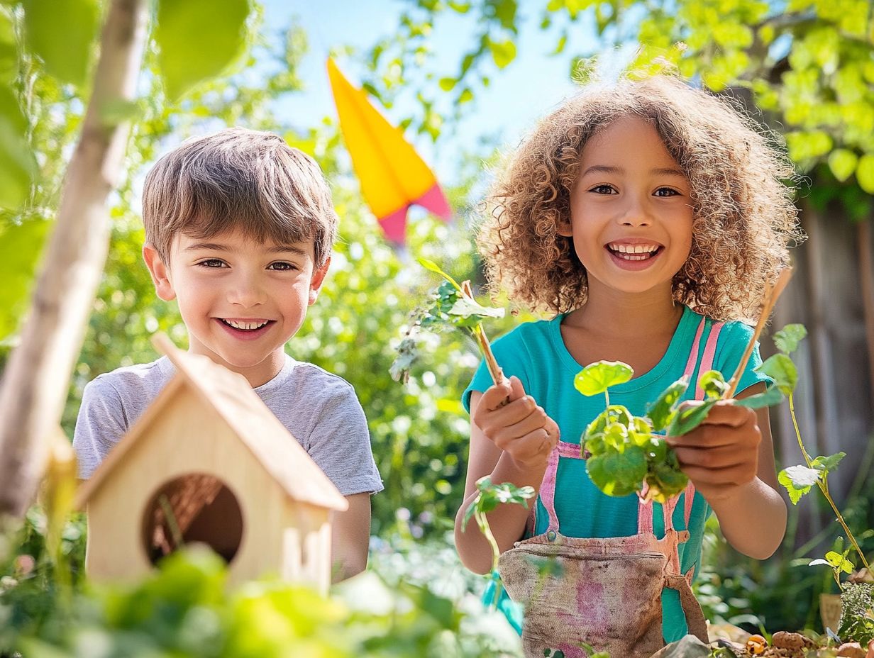 Kids engaging in eco-friendly projects.