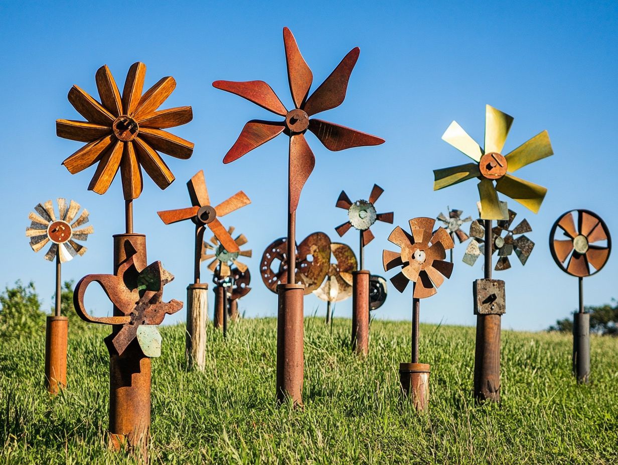 A DIY wind-powered water pump in action, illustrating sustainable water conservation.