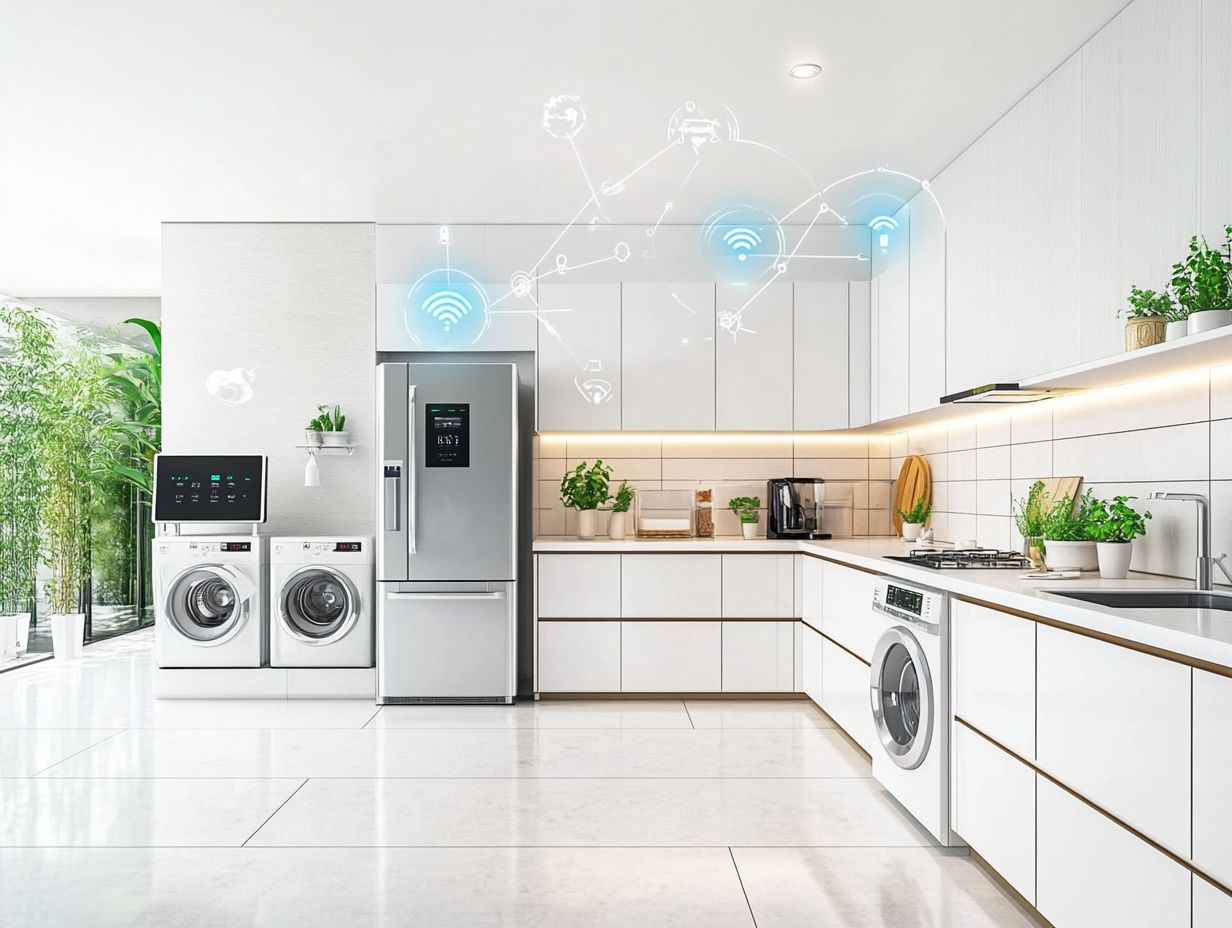 An array of smart appliances that help reduce utility bills.