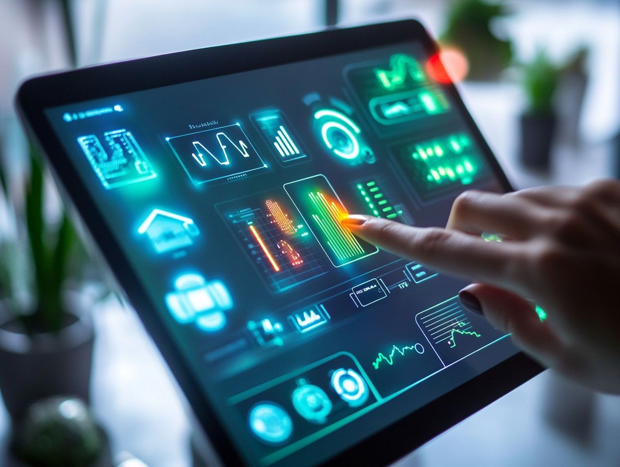 A visual representation of monitoring energy usage in a smart home.