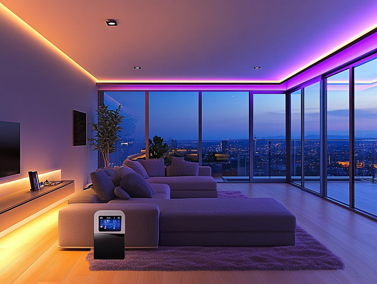 An example of multi-room control in smart lighting