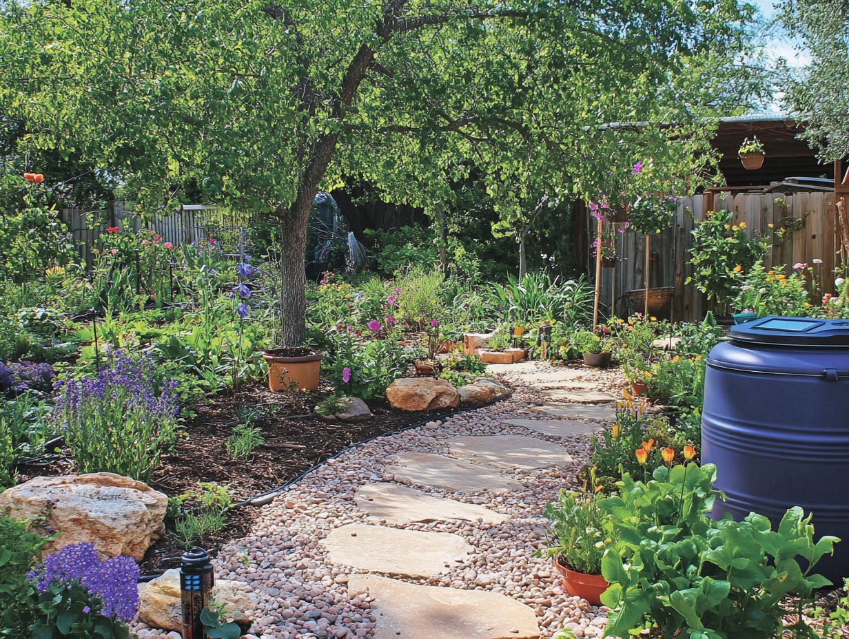 Energy-efficient landscaping ideas with plants and natural materials