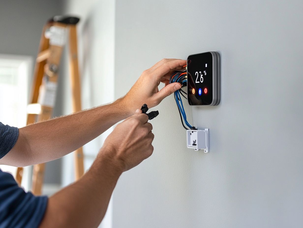 Image depicting frequently asked questions about DIY smart thermostat installation