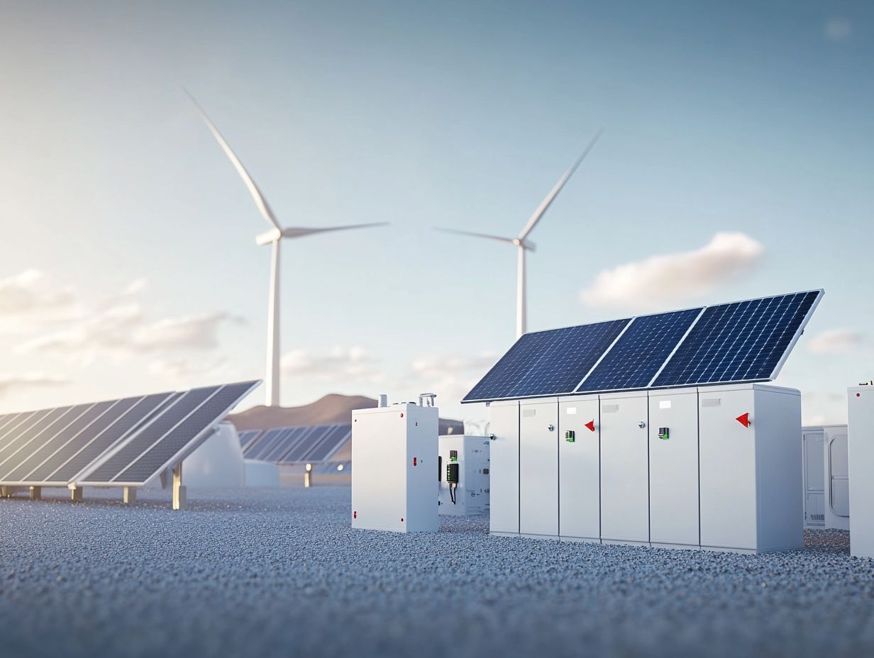 Energy storage systems showcasing technological advancements