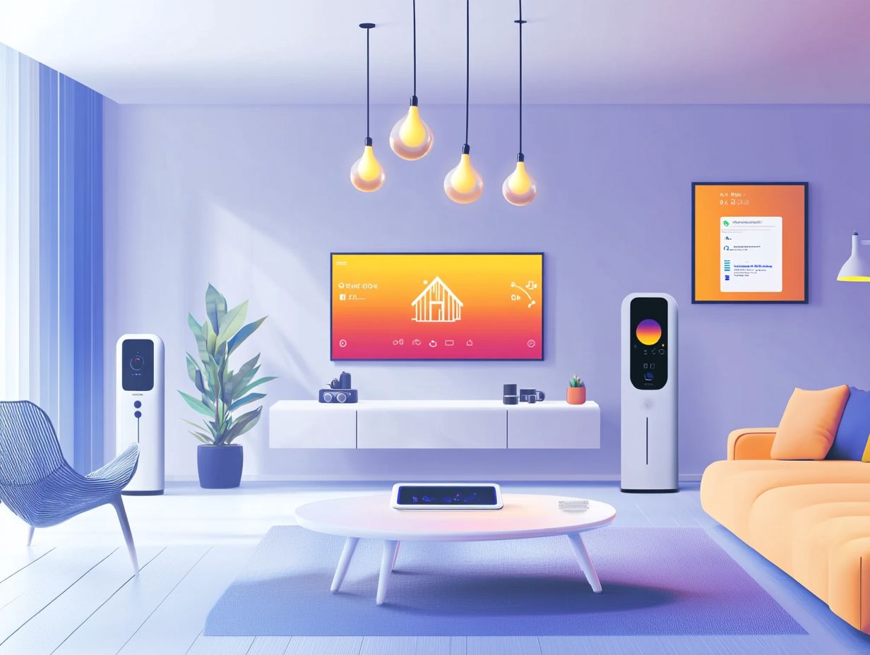 An illustration showcasing the convenience of smart home automation with various devices.