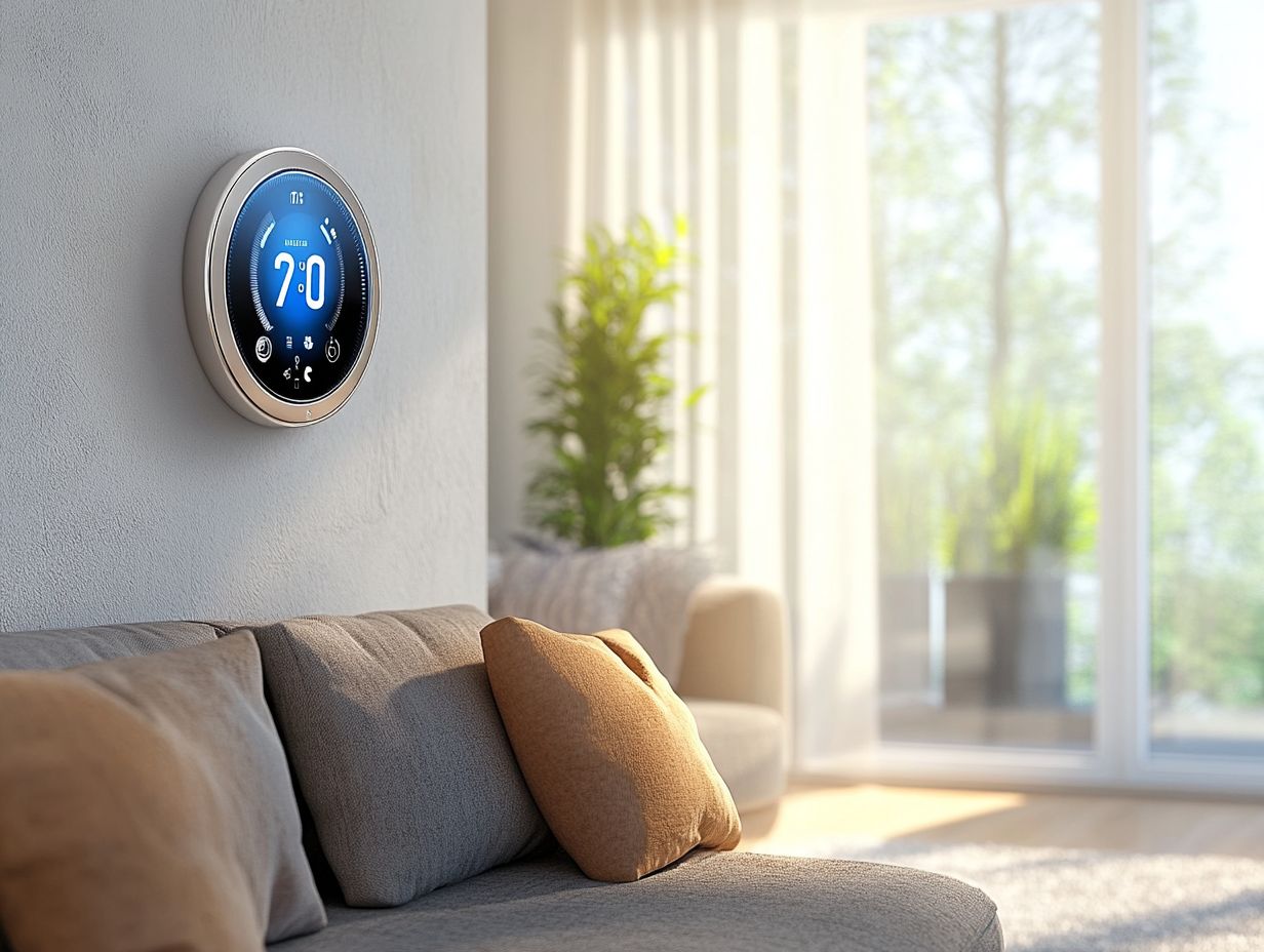 Visual representation of remote control features in smart HVAC systems