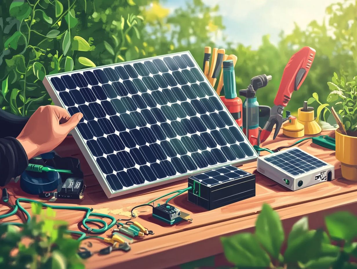 Diagram showing common issues in solar charger maintenance