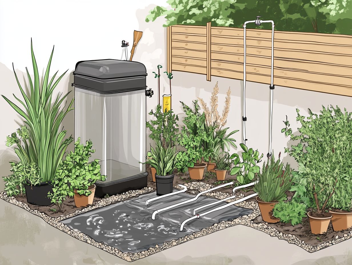 A greywater recycling system in action