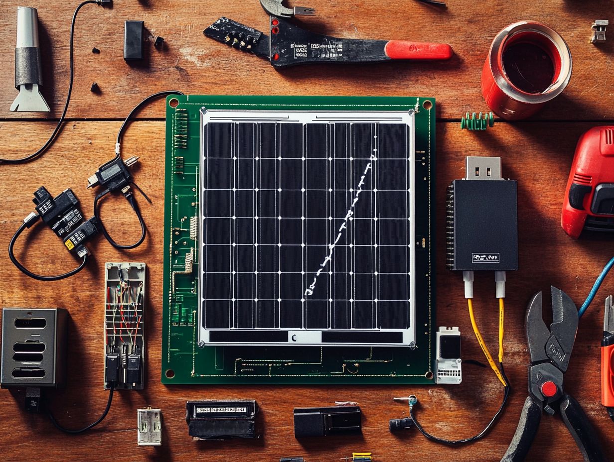 Image showing different types of portable solar panels suitable for simple solar chargers.