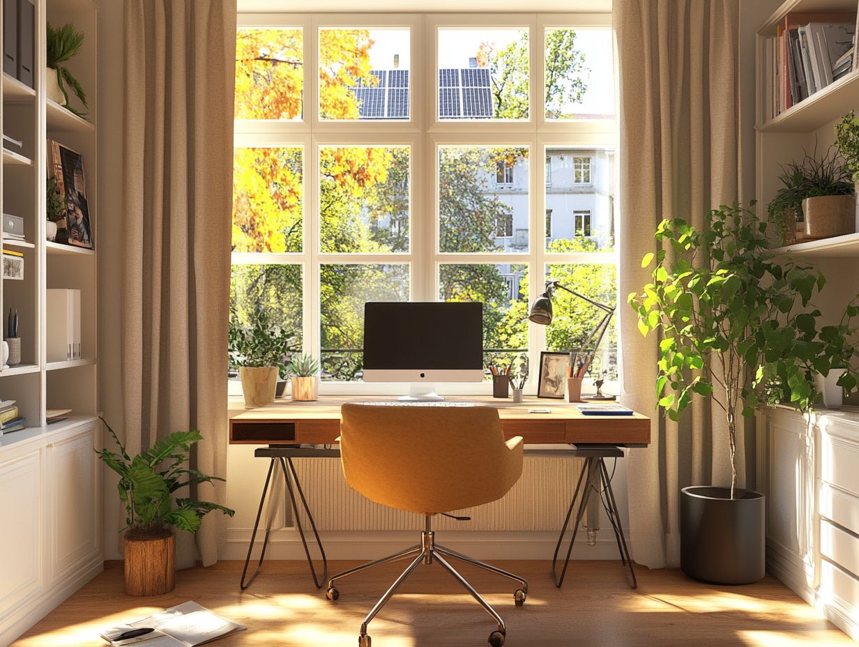 Image illustrating key takeaways for energy-efficient home office.