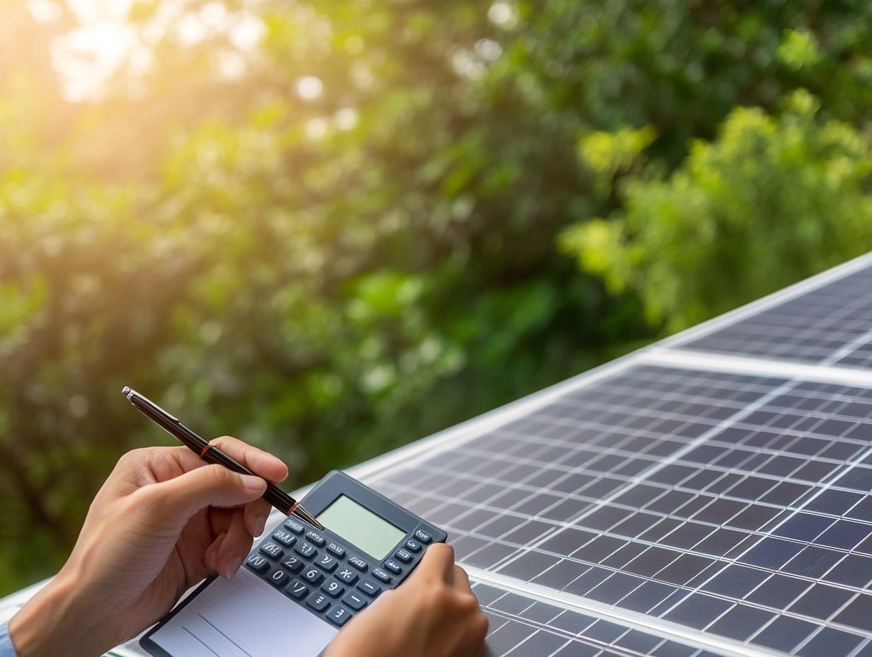 Visual representation of criteria for qualifying for solar incentives