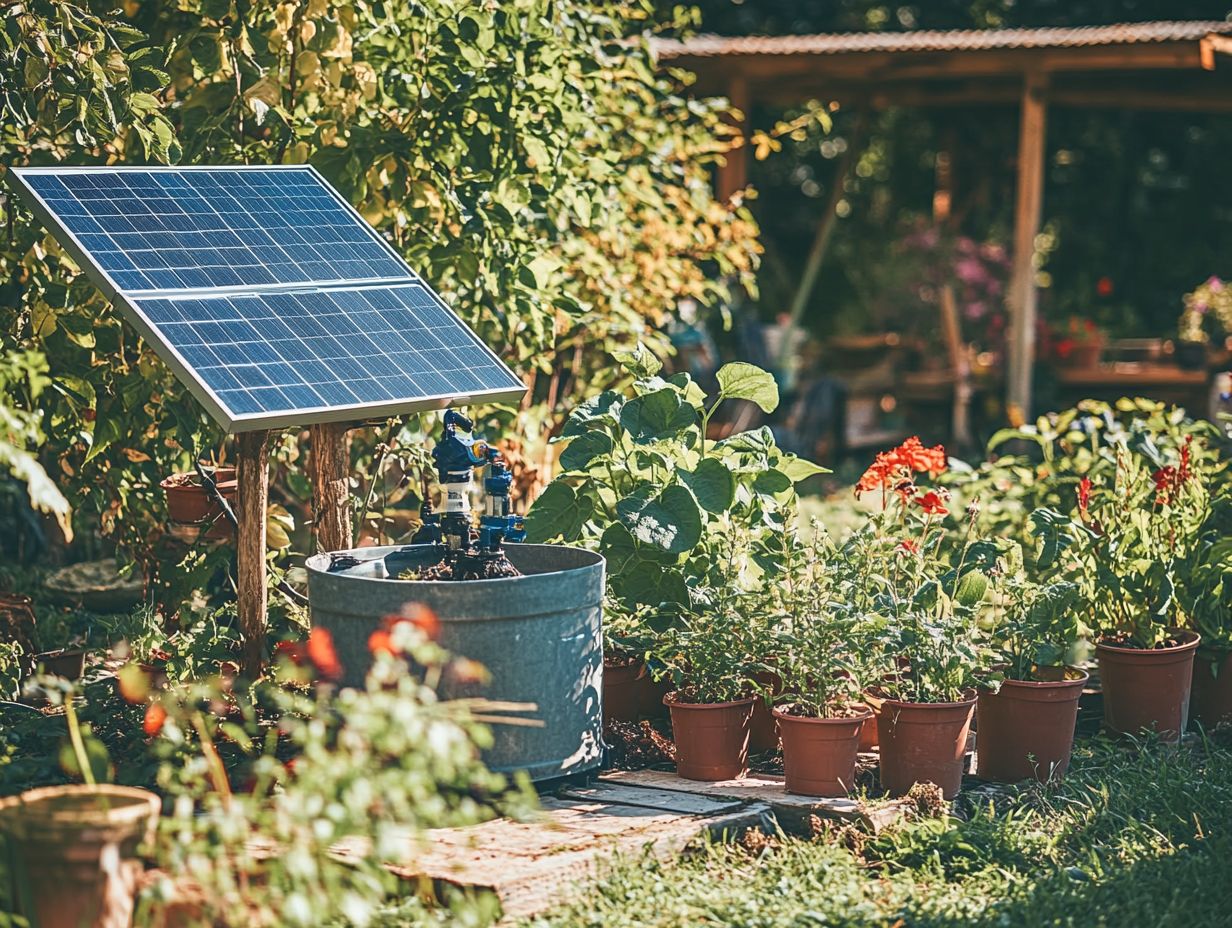 Illustration showing different types of solar water pumps