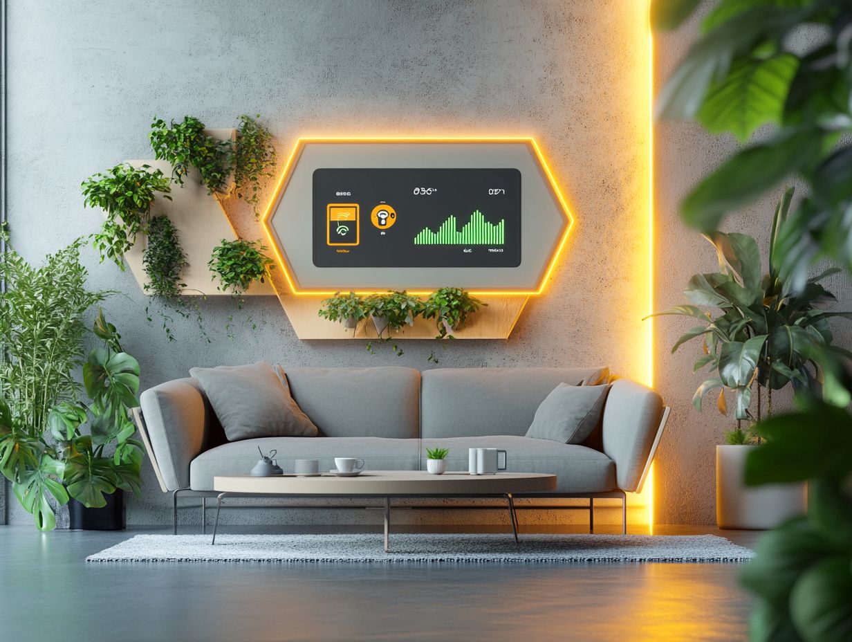 Illustration of Smart Home Technology Enhancing Sustainable Living