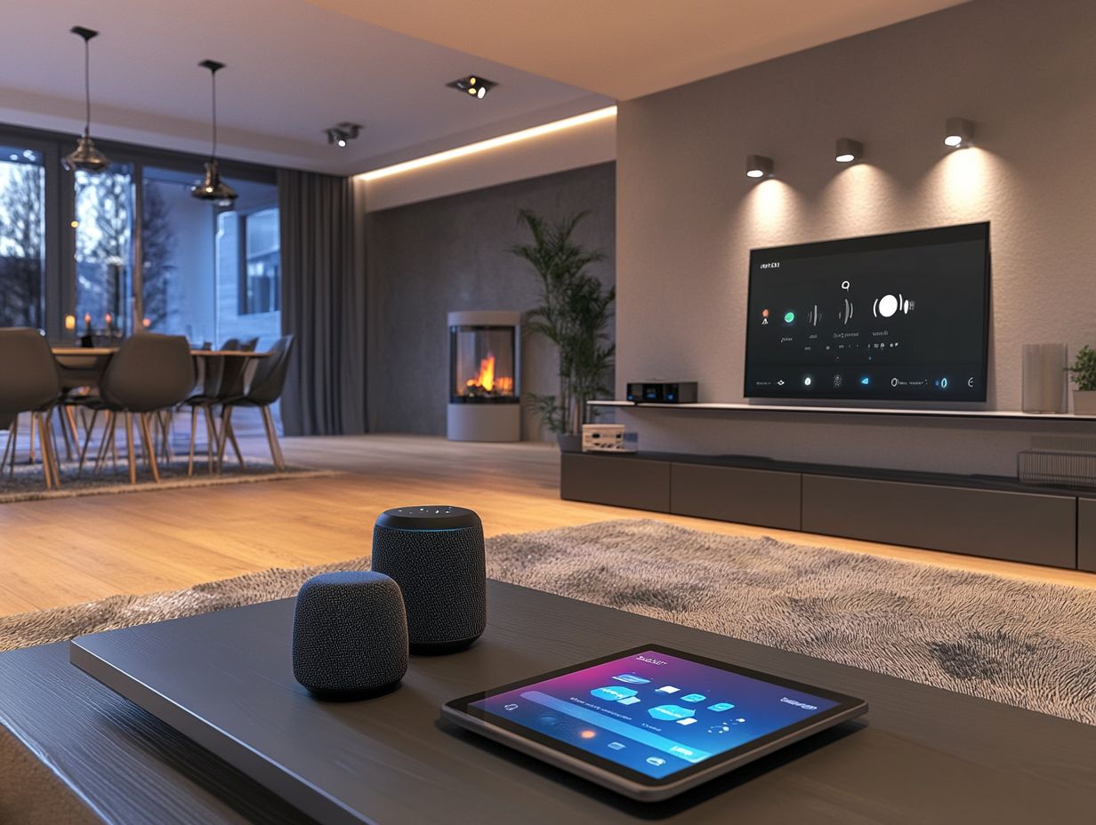 Image showing smart thermostats and lighting solutions in a modern home setup