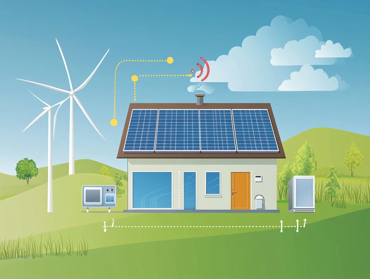 Illustration highlighting cost savings with a home energy system