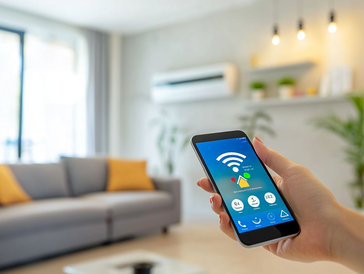 Illustration showing cost savings and environmental impact of home energy management